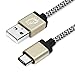 USB Type C Cable 2.0 Cambond Braided Charging Cable Cord 6.6ft/2M for Galaxy Note 8, S8, S8+, Nintendo Switch, Google Pixel, Sony XZ, LG V20 G5 G6, HTC 10, Nexus 6p 5X and More Gold