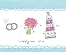 Package of 48 "Happily Ever After" Wedding Note Cards or Thank You Cards