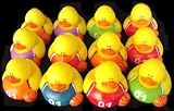 One Dozen (12) Assorted Colors ~ Basketball Rubber Ducks