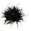 Big Large Feather Fascinator Hair Clip Pin Brooch for Clothing Hats Scarf Black Green
