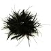 Big Large Feather Fascinator Hair Clip Pin Brooch for Clothing Hats Scarf Black Green