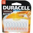 Duracell 1.4 Volt Zinc Air Hearing Aid Batteries Size 13 DA13B8 (8 Batteries)