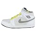 AIR JORDAN 1 PHAT MENS 364770-101 (11, WHITE/MEDIUM GREY-LIGHT GREY-YELLOW)