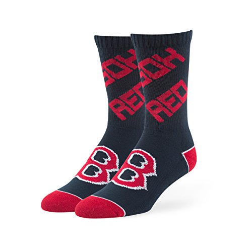 MLB Boston Red Sox Men's '47 Helix Casual Dress Crew Socks, Large, 1-Pack