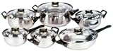 Home Basics 12-Piece Stainless Steel Cookware Set