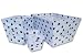 Baby : Fabric Storage Bins in Blue & Brown Dot-set of 3