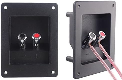 3.14" X 3.93" Silver Push Spring Loaded Jacks Double Binding Post Speaker Box Terminal Cup 1pcs Wv-lpt2l