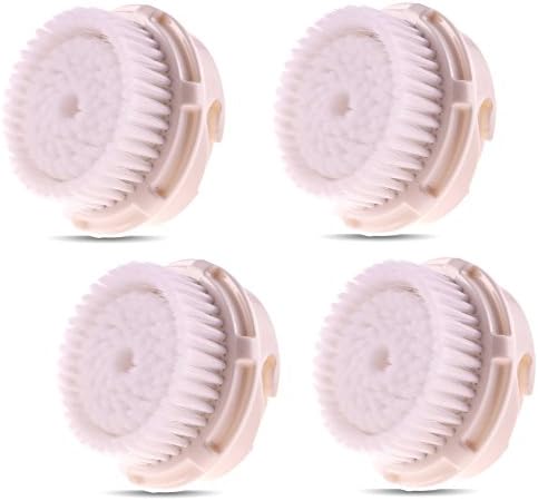 Replacement Luxe Cashmere Brush Heads for Full Facial Like Cleanse Works with Mia, Mia 2, Mia 3, Aria, PLUS, Smart Profile, Alpha Fit, Radiance and PRO, 4 Refills