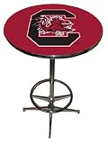University Of South Carolina Pub Table With Chrome Base