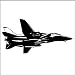 F-16 JET FIGHTER...WALL STICKERS DECALS ART DECOR, DARK GRAY