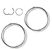 Solid Sterling SILVER Hinged Hoop Earrings,12mm,for men, women, or kids, for nose, ears,lips,brow
