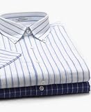 Van Heusen Blue Short Sleeve Wrinkle Free Dress Shirts
