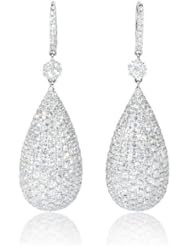 Diamond 18k White Gold Dangle Earrings