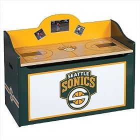 Seattle Sonics NBA Wooden Toy Chest