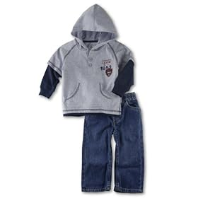Levis Boys Hoodie Denim 2 Piece Set, Shotwell