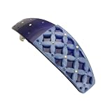 Cross Flower Layer Crystal Hair Barrette - Royal Blue
