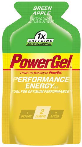 PowerBar PowerGel, Green Apple, 1x Caffeine, 1.44-Ounce Packets (Pack of 24)
