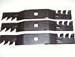 Set of 3, Heavy Duty Commercial Mulching Blade to Replace Cub Cadet 742-04053, 742-04053A, 942-04053, 942-04053A. Made in USA