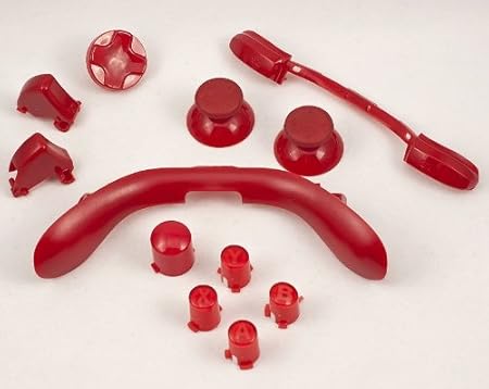 RED Thumbsticks, ABXY Buttons, D-Pad, Triggers, RB LB Kit for Xbox 360 Controller