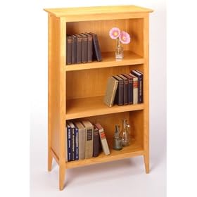 Winsome 91348 Honey Maple Beechwood Shelf Bookcase 3-tier Toscana