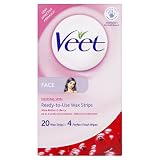 Veet Ready to Use Face Wax Strips - Shea Butter & Berry - 20 Strips