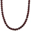 Sterling Silver 4mm Carnelian Bead Necklace, 16"