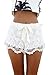 Womens New Sexy Elastic Openwork Celeb Lace Crochet Bow Shorts Mira Hot Pants