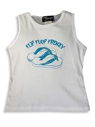 Next Concept - Girls Screen Painted Tank, White, Fuschia