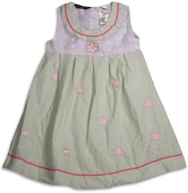 So La Vita - Little Girls' Gingham Sundress, Green, White 28704-6