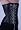 Gothic Black Leather Steel Boned Overbust Corset Front Chain Lace up Corset Waister Trainer, 38