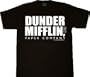 The Office Dunder Mifflin INC Paper Company Logo Black T-shirt Tee, Large