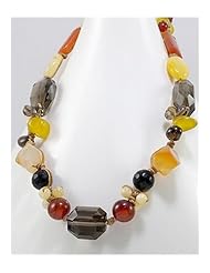 Coconut Wood Smoky Quartz Necklace