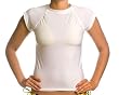 Women's UV Rash Guard Shirt - Cap Sleeved White