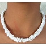 18 Native Treasure Real White Chips Puka Shell Necklace