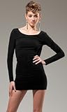 Rodeo Dr. - Long sleeve fitted mini dress with sequin Black S