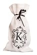 Embroidered Monogram Wine Bag - K Embroidered Monogram Wine Bag - K