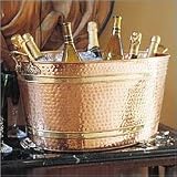 Oval Hammered Copper Party Tub - 11 Gallon (Copper) (11.25H x 13.25W x 22.5D)