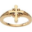 14K Yellow Gold Cross Ring