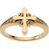 14K Yellow Gold Cross Ring