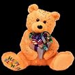 Ty Beanie Babies Happy Birthday the Bear ( Orange - W/ Present )