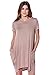 Alexander + David Women's Round Neck Short Sleeve Dress - Knit Tunic w/Pockets
