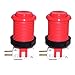 Set of 2 Red Arcade Push Buttons With Horizontal Microswitches