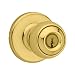 Kwikset 400P 3 CP Polo Entry Knob, Polished Brass