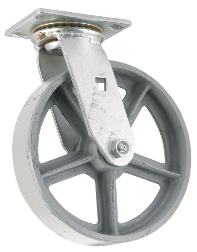 Waxman 4130855 8-Inch Extra Heavy Duty Caster with Swivel, Grey Tire and Rim
