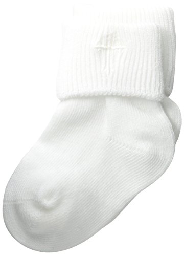 Country Kids Baby-Boys Newborn Boys Christening Sock, White, 3-4 Months/Shoe Size 1 Months