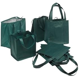 Earthwise Reusable Grocery Tote Bags, Enviro Starter Kit, 7-Count Bags