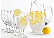 Libbey 7 piece Carolina set includes one 90 ounce pitcher and 6 16 ounce footed goblets.