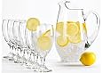 Libbey 7 piece Carolina set includes one 90 ounce pitcher and 6 16 ounce footed goblets.