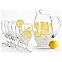 Libbey 7 piece Carolina set includes one 90 ounce pitcher and 6 16 ounce footed goblets.