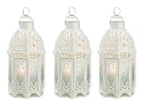 White Candle Lantern Set of 3